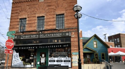 Photo of Zingerman's Delicatessen font building outdoors in Ann Arbor, MI