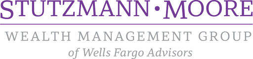 Stutzmann and Moore Wealth Management Group of Wells Fargo Advisors logo in purple and grey with a solid white background